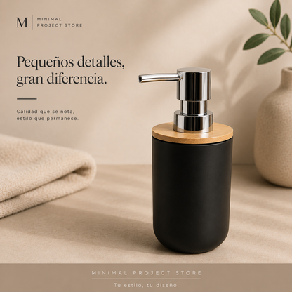 Set de Baño Minimalista de Bambú – 5 Piezas